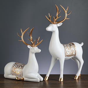 Figuras Decorativas de Ciervo en Resina Epoxi de Lujo Creativo, Arte Popular para Decoración del Hogar, Sala de Estar, Estudio, Mueble de TV - Product Image 4