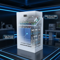 Batterie LiFePO4 OEM 48V 280Ah 300Ah 314Ah, système de stockage d'énergie domestique mural haute efficacité 51.2V avec communication CAN
