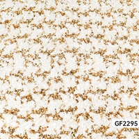 Tissu à Paillettes Épais et Couvrant Blanc et Or Scintillant pour Robes de Soirée, Robes de Fête et Tenues de Cérémonie