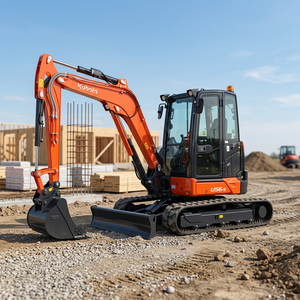 รถขุดขนาดเล็ก Kubota U56-5 แบบตีนตะขาบ สีดำ - Product Image 3
