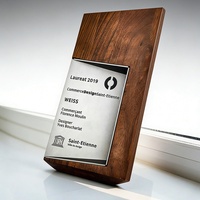 Trophées créatifs en bois massif gravés sur mesure avec impression UV – Conception gratuite pour les compétitions d'entreprise, les réunions annuelles et les récompenses