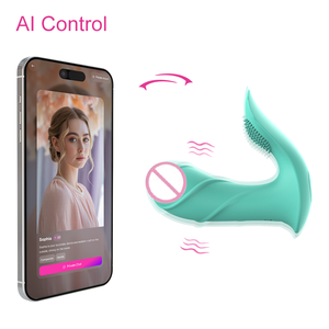 AIアプリ制御デュアルモーターバイブレーター<span class=keywords><strong>G</strong></span>スポットクリトリス刺激USB充電式IPx6防水無潤滑10周波数 - Product Image 1