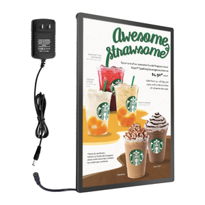 A1A2A3A4 - Caja de Luz Publicitaria de Vidrio Templado para Montar en la Pared, Caja de Luz Extraíble Ultrafina para Pósteres, Caja de Luz Acrílica para Películas - Product Image 1