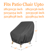 Housses de chaise de Patio d'extérieur, housse de chaise de Patio pour meubles d'extérieur anti-poussière, housse de chaise de pelouse simple de siège profond de salon d'extérieur