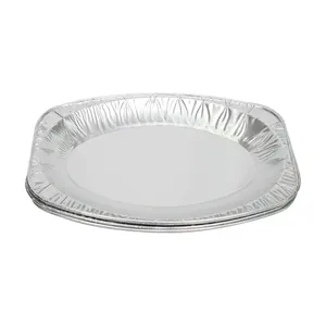 Wegwerp Carryout 1L Ondiepe Aluminiumfolie Platters Vis Grill Pan Heavy Duty Oval Aluminiumfolie Container