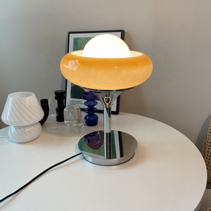 BIFANG Postmodern Design Egg Tart <strong>Glass</strong> Table Lamp Luxury Creative Design Table <strong>Light</strong> Bauhaus <strong>Glass</strong> Lamp <strong>Shade</strong> for Living Room - Product Image 3
