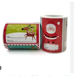 KYW圣诞快乐雪人冰箱贴主题密封标签贴纸DIY礼包