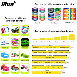 Pulseras de Silicona con Logotipo Personalizado <span class=keywords><strong>IRun</strong></span>, Pulsera de Silicona de Goma con Diseño de Arcoíris para Adultos, para el Festival del Orgullo - Product Image 3