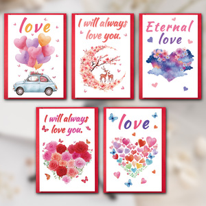 Valentine's Day Greeting <strong>Cards</strong> with Envelopes Romantic love Holiday Message <strong>Cards</strong> - Product Image 3