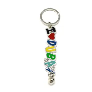 Dubai embossed oiled bell key chain foreign travel souvenirs zinc alloy handicrafts cross-border hot-selling spot