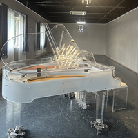 Source Factory High-End Customization Eco-Friendly Odor-Free Acrylic Crystal Grand Piano for Home Professional Training