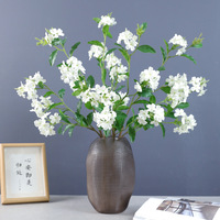 Fleur d'hortensia artificielle bleue en forme de flocon de neige pour la décoration de table, salon, arrangement floral