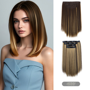 UMS ผมสังเคราะห์แบบตรง-แบบถักสองชั้น ทนความร้อน ต่อผมแบบธรรมชาติ น้ำหนัก 120 กรัม - Product Image 2