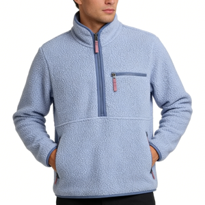 Chaqueta de Forro Polar Personalizada con Logotipo para <span class=keywords><strong>Hombre</strong></span>, Cuello Alto, Cierre de Cremallera, Transpirable, Ecológica, Relleno de Poliéster, Estilo Urbano - Product Image 2