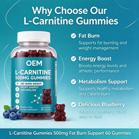 Gommes de L-Carnitine faciles à emporter, à mâcher, savoureuses, complément alimentaire minceur pour adultes
