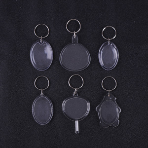 Acrylic Rectangle Photo Keychain <b>Blank</b> Digital Printing DIY Souvenir Light <b>Weight</b> Transparent Zinc Alloy Key Ring - Product Image 2