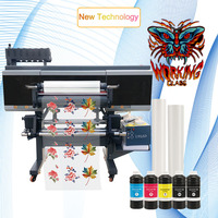Impresora UV DTF al Por Mayor de 4 Cabezales para Bordado 3D y Estampado Textil de 60cm A1 con Película AB y Cabezales de Impresión XP600 I1600 I3200