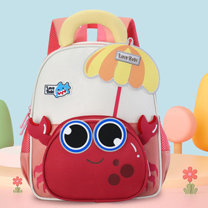 Nouveau sac à dos pour enfants en nylon et polyester, motif petit <span class=keywords><strong>crabe</strong></span> de dessin animé, mignon, réduction de la charge, pour garçons et filles de 3 à 6 ans - Product Image 2