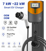 Cargador de Vehículos Eléctricos Wallbox de 11 kW, Trifásico, Estándar GBT, Estación de Carga Inteligente con Pantalla LCD y Equilibrio de Carga para Hogar/Comercial