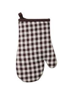 Ensemble de gants de four durables <span class=keywords><strong>KitchenAid</strong></span> KA Gingham OM en coton, 7"x13", couleur Milkshake - Product Image 1