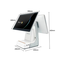 Sistema de Punto de Venta Táctil Todo en Uno con Impresora, Pantalla Táctil Capacitiva de 10 Puntos, Pantalla LED de 15.6 Pulgadas, Wi-Fi 6