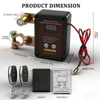 Interrupteur à distance en gros pour système de maison intelligente, déconnexion de batterie 12V avec affichage LED de tension, arrêt automatique de l'alimentation
