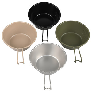 Tazón para Sopa de Acero Inoxidable 304, Portátil, para Acampar al Aire Libre, Tazón Colgante Multifuncional para Cocina, Color Verde Militar Caqui - Product Image 2