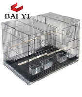 Cage d'élevage pour oiseaux en métal écologique avec plateau en plastique 60x40x40 cm pour oiseaux et petits animaux