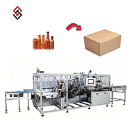 Ligne d'emballage alimentaire entièrement automatique robuste, contrôlée par PLC, avec étiquetage pour sacs de 25 kg, grands cartons, cadre renforcé