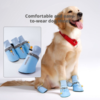 Chaussures pour chien classiques à semelle souple antidérapante, imperméables, en polyester, avec imprimé lettres, ajustement sécurisé, pour grands chiens, chaudes pour l'extérieur, toutes saisons, 8 tailles