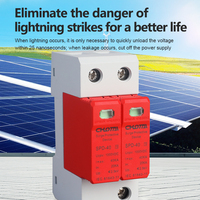 Perangkat Pelindung Lonjakan Tegangan DC LONG TAI SPD-40 T2 2.4kV 20KA 2P 1000VDC Cangkang Dua Warna Berbahan PC+ABS yang Diperkuat, Langsung dari Pabrik, untuk PV Solar Bersertifikasi CE