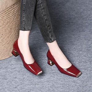 Factory Direct Women's Dress <b>Pumps</b> With Metal Toe Cap Geometric Heel for Corporate Events Women - Product Image 4
