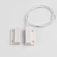 Aissmartlink NC sakelar buluh magnetik MC 38 "pasang kabel pintu jendela Sensor tersembunyi Alarm sistem keamanan biasanya tertutup, putih