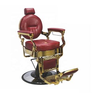 Chaise de barbier robuste en or classique meubles de coiffure de luxe équipement de salon de coiffure antique personnalisé ZY-BC8831C - Product Image 2