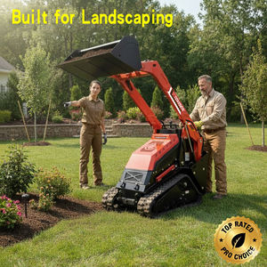 TOVISEN V1000 Mini Skid Steer Loader Diesel Orugas Hidraulica Alto Flujo Mulcher Forestal - Product Image 1