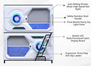 Capsula per <span class=keywords><strong>Dormire</strong></span> Moderna Tipo Space Pod Costruzione Durevole in Metallo ed Ecologica in ABS Sicura per Hotel Dormitori Negozi - Product Image 4