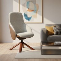 Henglin Luxuriöser Zeitgenössischer Samt-Drehstuhl mit Langlebigem Umweltfreundlichem Design für Zuhause & Hotel