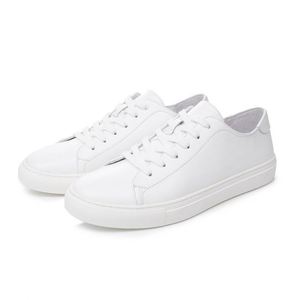 Chaussures en cuir blanc pour homme, sur mesure, en cuir véritable, respirantes, antidérapantes, légères, été, grande taille, polyvalentes, bureau, carrière - Product Image 6