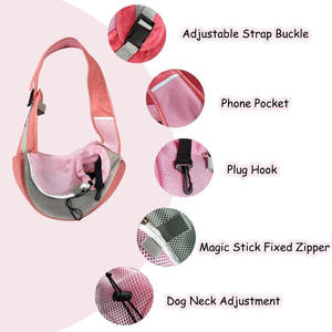 Échantillon gratuit Vente en gros Petit sac de transport pour chien et chat Poche de rangement pratique Sac à dos pour animaux de compagnie avec poche supplémentaire Motif animal - Product Image 2