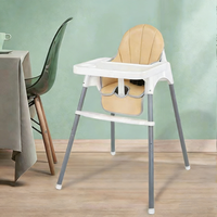 Chaise haute pour bébé 3 en 1 / Chaises hautes convertibles réglables pour bébés et tout-petits / Chaises pour bébés compactes, légères et portables