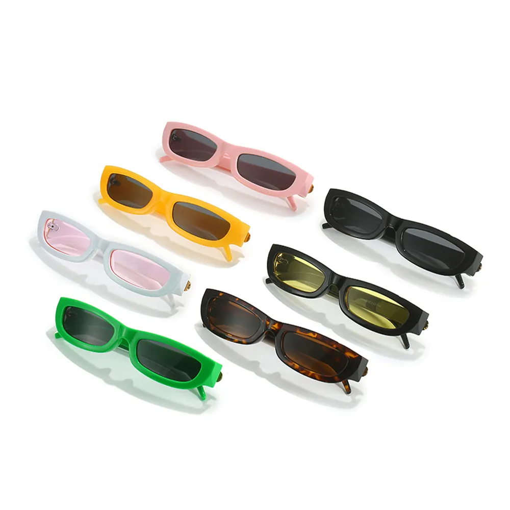 Sunglasses 2023 Funny Small Square Pink Frame Black Color Wide Temple Ladies Glasses Sun Glasses BU3509