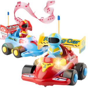 GHD TOYS Voiture de course électrique télécommandée bleue pour enfants, 2 canaux, échelle 1:32, prête à l'emploi intérieur/extérieur, portée de contrôle 10M - Product Image 4