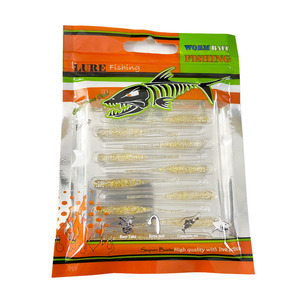 Señuelos de Pesca Suaves de TPE, 4.4cm, 0.3g, 12 Piezas por Bolsa, Señuelos Artificiales <span class=keywords><strong>Luminosos</strong></span> de TPR para Trucha, Señuelos de Pesca Tipo Gusano - Product Image 6