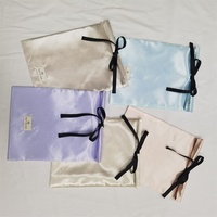 Chuanghua Sac d'emballage personnalisé de luxe pour cheveux en soie Sac enveloppe en satin Boîtes d'emballage pour extensions de cheveux perruques Pochette d'emballage en lot