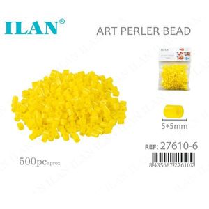 Perline Ilan Art Perler 5x5mm Gialle, circa 500 pezzi - Product Image 3