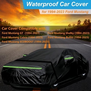 Funda Impermeable para Auto <span class=keywords><strong>Ford</strong></span> <span class=keywords><strong>Mustang</strong></span> <span class=keywords><strong>GT</strong></span>/<span class=keywords><strong>Shelby</strong></span>/<span class=keywords><strong>Cobra</strong></span>/Bullitt (1994-2023) con Cierre de Cremallera en la Puerta del Conductor para Protección Contra Lluvia, Nieve, Polvo y Granizo - Product Image 5