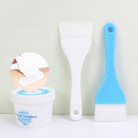 Pinceau applicateur de masque corporel extra-large en silicone, applicateur de lotion corporelle à poils doux, manche en plastique, outil de soin de la peau pour salon de beauté et spa