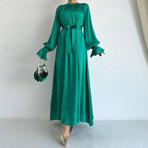 dames mode intérieur ouvert 2 pièces ensemble à manches longues dubaï turquie Ramadan abaya musulman longue <span class=keywords><strong>robe</strong></span> pour les femmes - Product Image 4