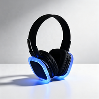 Casque de disco silencieux en gros avec contrôle à distance, casque de fête silencieuse, écouteurs stéréo de disco silencieux et émetteur