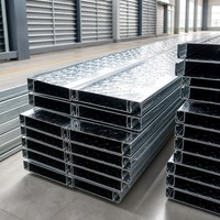 Support de dalle de terrasse robuste et durable en acier galvanisé ignifuge de 200x40cm et 3mm pour applications en bâtiment de grande hauteur et en toiture
